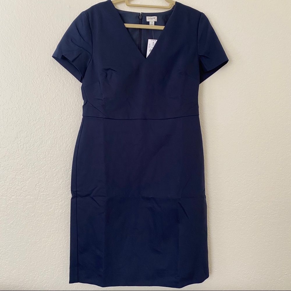 NWT! Navy Cap Sleeve V-Neck Dress